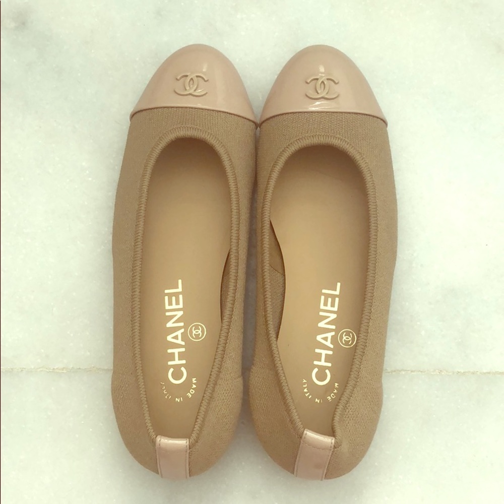 Chanel Ballerina Flats Tan